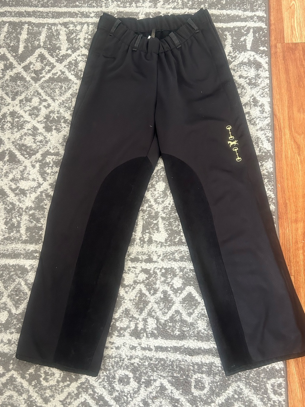 Equinox Made in Canada Fleece-Lined Winter Riding Breeches Black Small